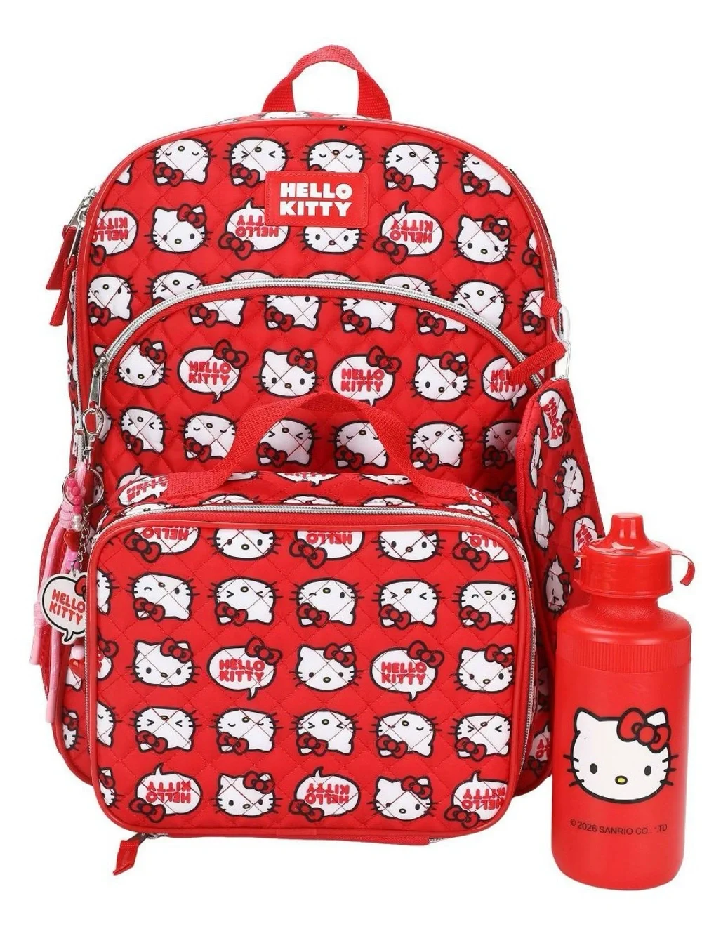 Hello Kitty 5-in-1 Quilted Backpack Set for Girls T